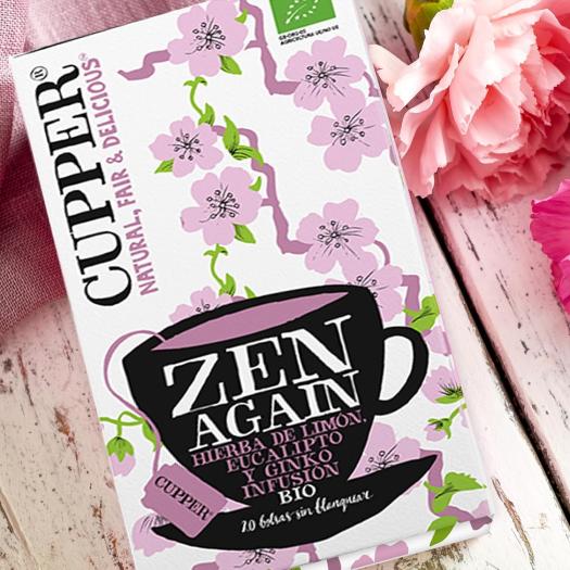 Infusión Zen Again con Hierba de Limón Eucalipto y Ginko Cupper Bio 20 bolsitas