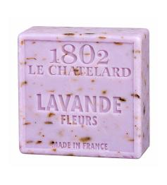 Jabon Natural de Marsella Cuadrado con Flores de Lavanda Le Chatelard 1802 100g