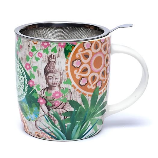 Juego de Taza de Té con Infusor Buda Paraíso 400ml