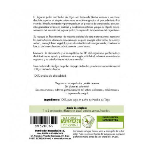 Jugo de Hierba de Trigo en Polvo Bio 100g