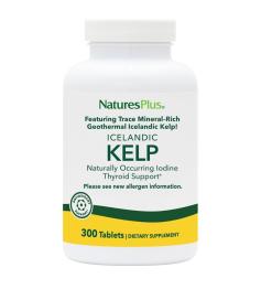 Kelp 300 Yodo Natures Plus 300 Comprimidos