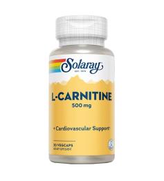 L-Carnitina 500 mg Solaray 30 VegCaps