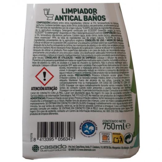 Limpiador Antical Baños Kidel Eco 750 ml