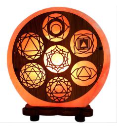 Lámpara de Sal del Himalaya Chakras
