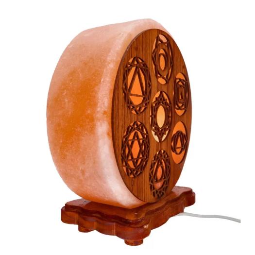 Lámpara de Sal del Himalaya Chakras