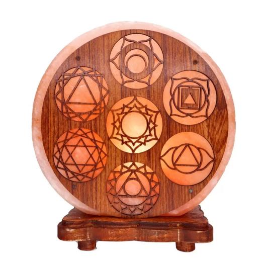 Lámpara de Sal del Himalaya Chakras