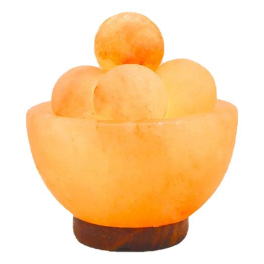 Lámpara de Sal del Himalaya Cuenco 5 Bolas