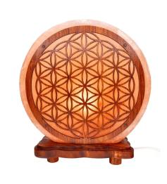 Lámpara de Sal del Himalaya Flor de la Vida