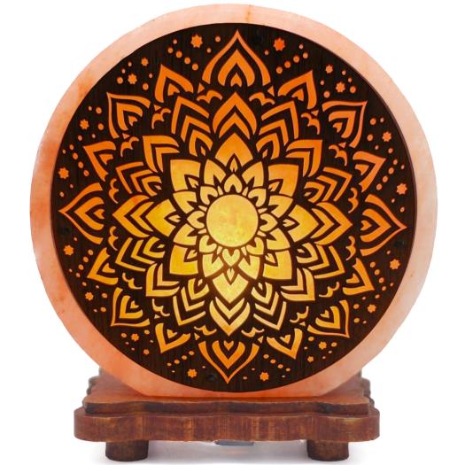 Lámpara de Sal del Himalaya Mandala