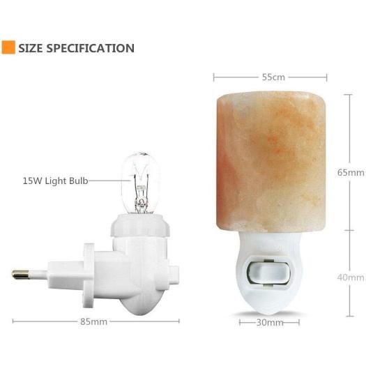 Lámpara de Sal del Himalaya Noche Mini Cilindro