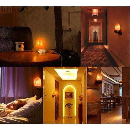 Lámpara de Sal del Himalaya Noche Mini Natural