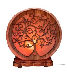 Lámpara de Sal del Himalaya Árbol de la Vida Corazón