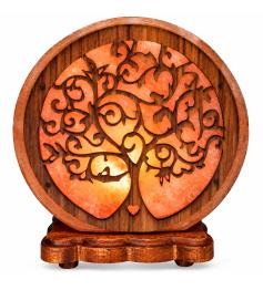 Lámpara de Sal del Himalaya Árbol de la Vida Corazón