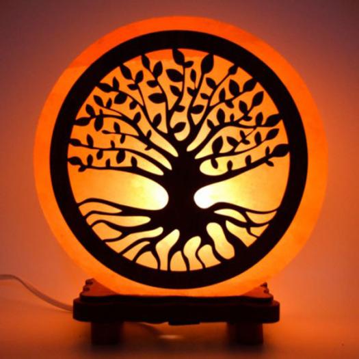 Lámpara de Sal del Himalaya Árbol de la Vida Raíces