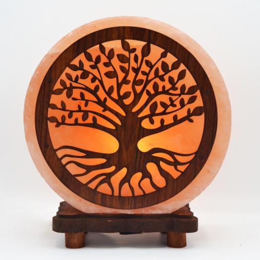 Lámpara de Sal del Himalaya Árbol de la Vida Raíces