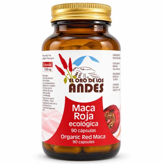 Maca Roja en Cápsulas El Oro de los Andes Bio 700mg