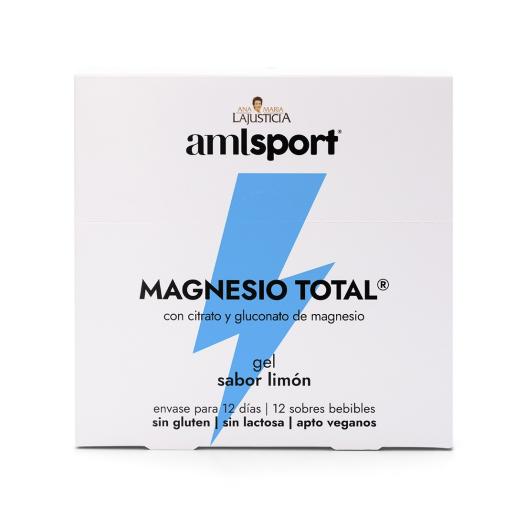 Magnesio Total Gel Sabor Limón AMLSport 12 Sobres de 20ml