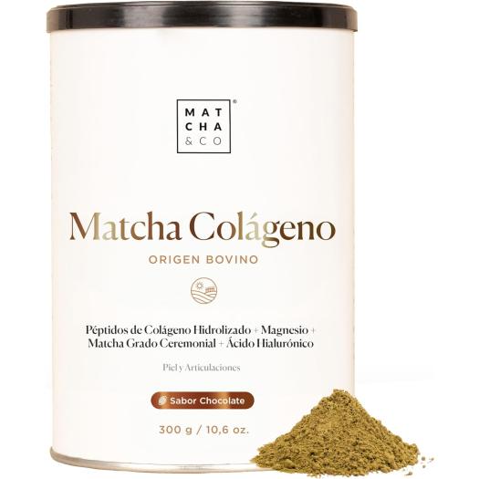 Matcha Collagen Colágeno Aroma Chocolate con Magnesio y Té Matcha Matcha&Co 300g