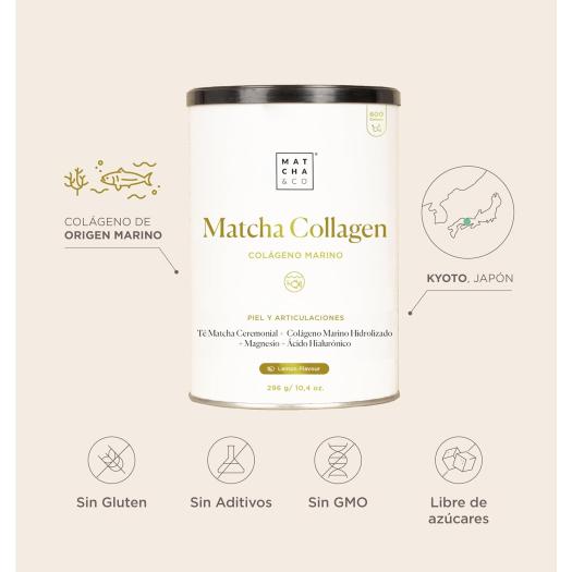 Matcha Collagen Colágeno Marino Matcha Limon Matcha&Co 290g