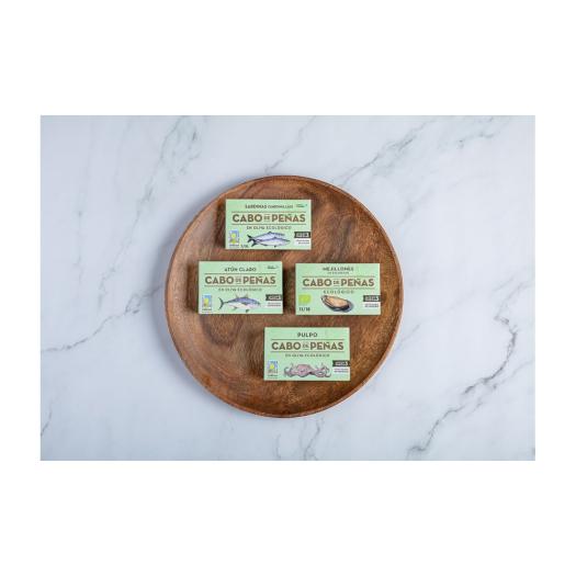 Mejillón en Escabeche 13-18 Piezas con Aceite de Oliva Cabo de Peñas Bio 111g