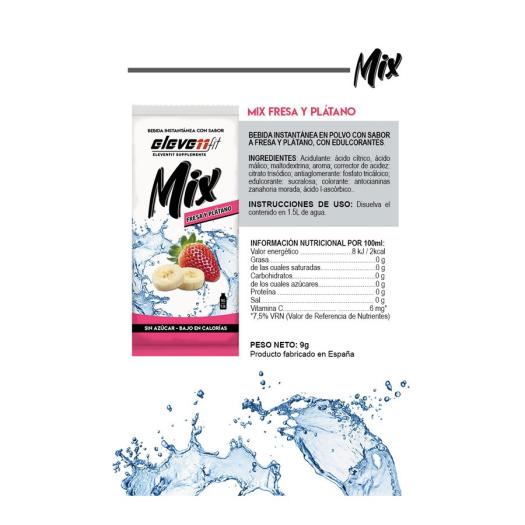 MIX Plátano y Fresa (Banana & Strawberry) 12 uds Elevenfit 9g
