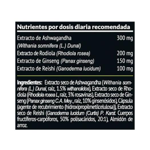 Napuka com Ashwagandha, Rhodiola e Ginseng Paleobull 30 cápsulas