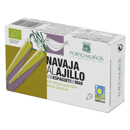 Navaja al Ajillo con Espagueti de Mar Porto Muiños Bio 90g