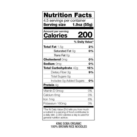 Noodles de Arroz Integral Sin Gluten King Soba Bio 250g