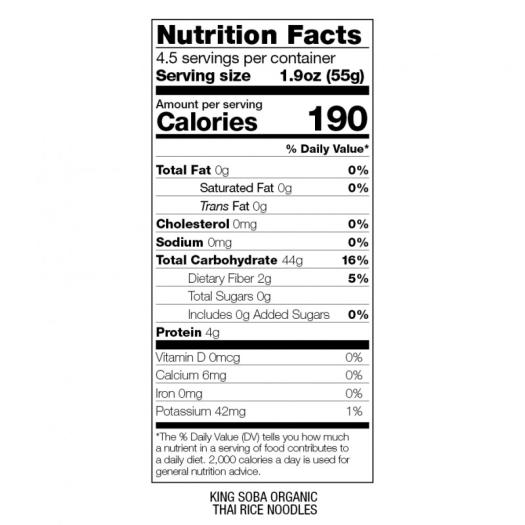Noodles de Arroz Thai Sin Gluten King Soba Bio 250g