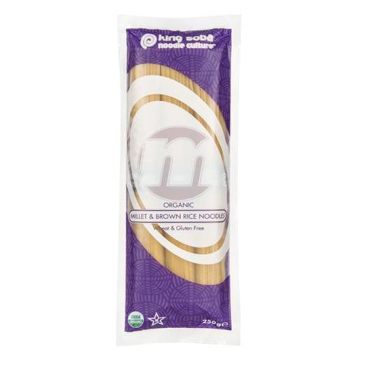 Noodles de Mijo y Arroz Integral Sin Gluten King Soba Bio 250g