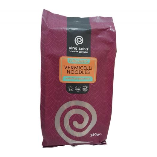 Noodles Vermicelli de Arroz Integral Fairtrade Sin Gluten King Soba Bio 250g