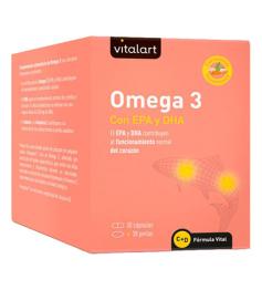 Omega 3 con EPA y DHA Vitalart 30 Cápsulas y 30 Perlas