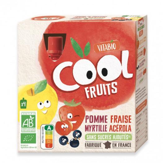 PACK Cool Fruits Manzana, Fresa y Arándanos Vitabio 4x90g