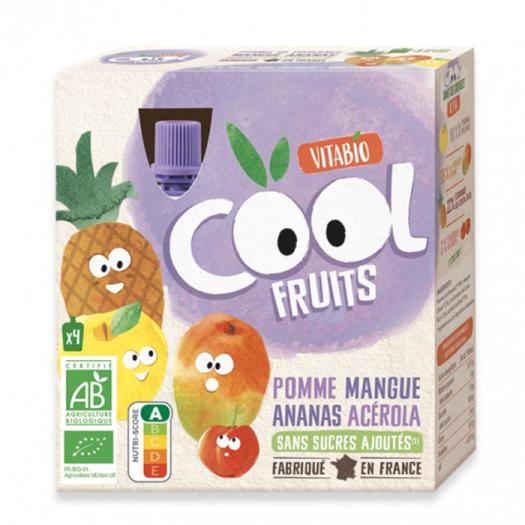 PACK Cool Fruits Manzana, Mango y Piña Vitabio 4x90g