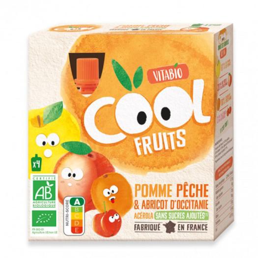 PACK Cool Fruits  Manzana, Melocotón y Albaricoque Vitabio 4x90g