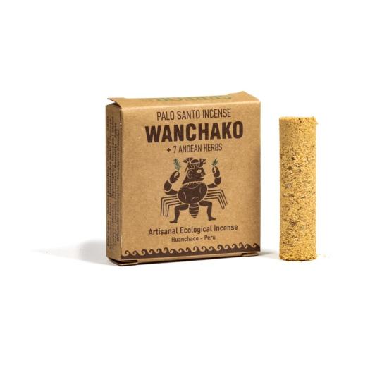 Palitos Artesanos de Incienso de Palo Santo con 7 Hierbas Andinas Wanchako 13g
