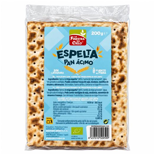 Pan Ácimo de Espelta La Finestra Bio 200g