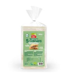 Pan de Molde Tierno 5 Cereales sin Corteza La Finestra Bio 300g
