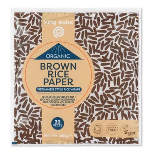 Papel de Arroz Integral Sin Gluten King Soba Bio 200g
