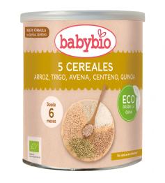 Papillas en Polvo 5 Cereales Babybio Bio 220g