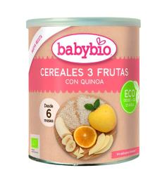Papillas en Polvo Cereales con 3 Frutas y Quinoa Babybio Bio 220g