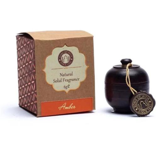 Perfume Sólido en Crema de Ámbar en Tarro de Palisandro 4g