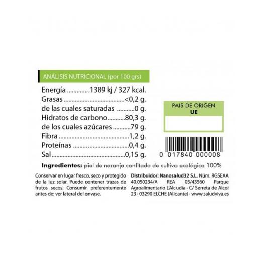 Piel de Naranja Cristalizada Bio 200g