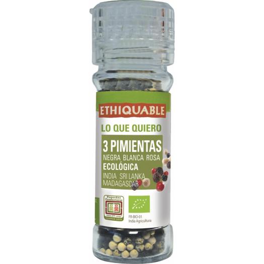 Pimientas Tres Colores Molinillo Ethiquable Bio 45g