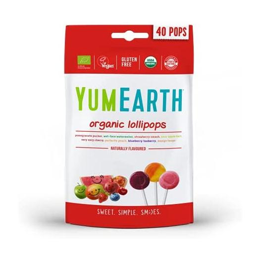 Piruletas Veganas Sabor a Frutas Fruit Pops Bio YumEarth 40ud