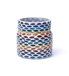 Portavelas de Té Mosaico de Colores de los Chakra 8cm