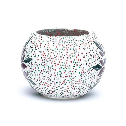 Portavelas de Té Mosaico de Hojas 7,5cm