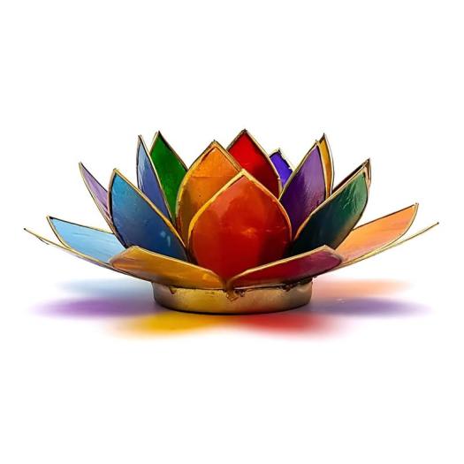Portavelas Loto 7 Chakras 13,5cm