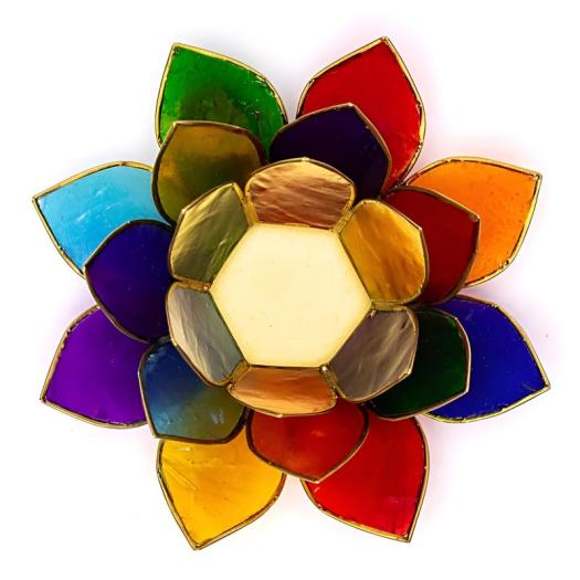 Portavelas Loto 7 Chakras 13,5cm