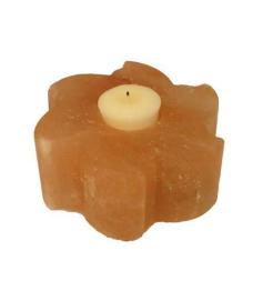 Portavelas Sal del Himalaya Flor